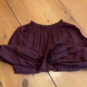 Women's Burgundy Long Sleeve Top